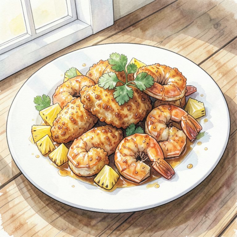 Cool Crispy Pineapple Chicken And Shrimp Photos