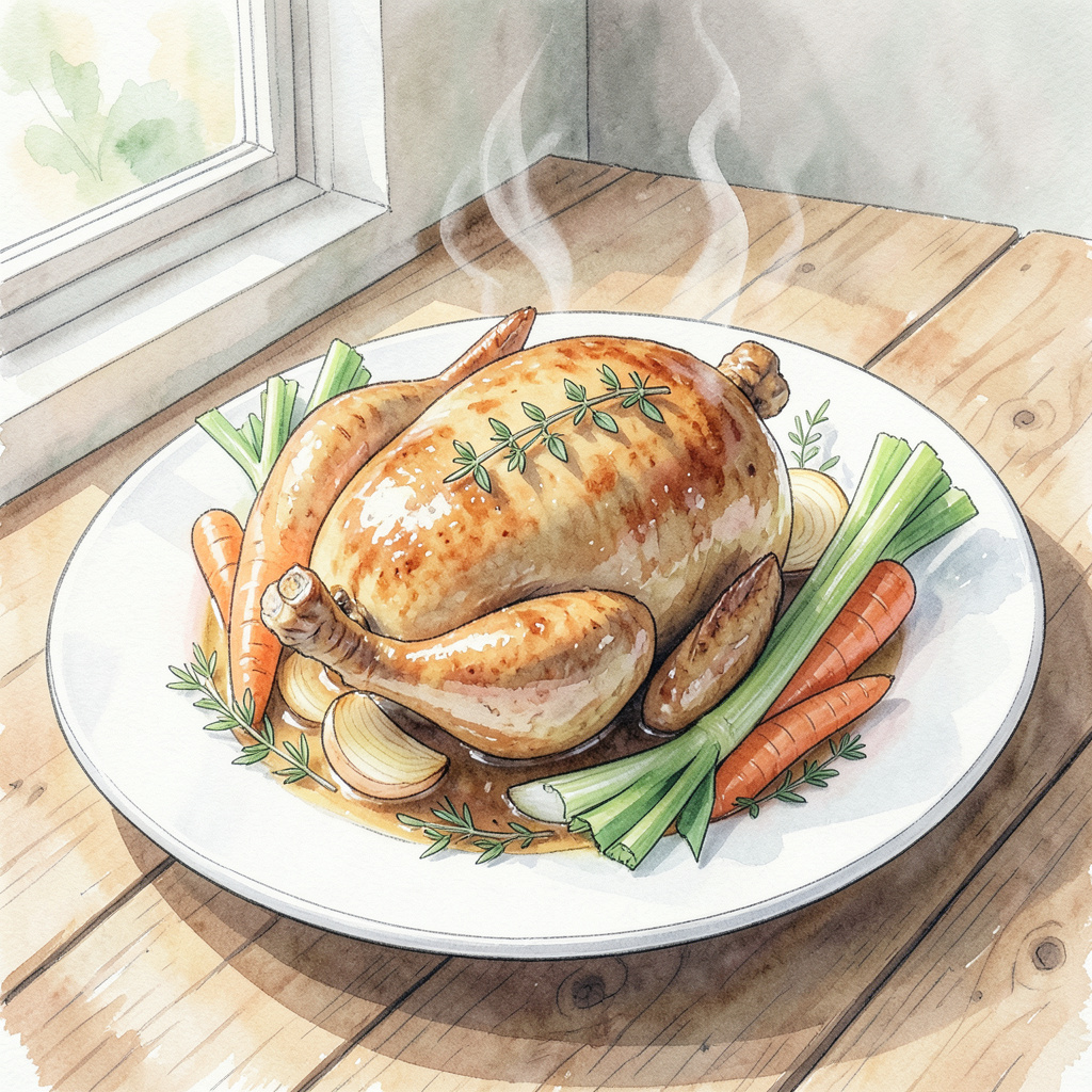 Whole Poached Chicken Recipe: Moist and Flavorful Every Time - Just ...